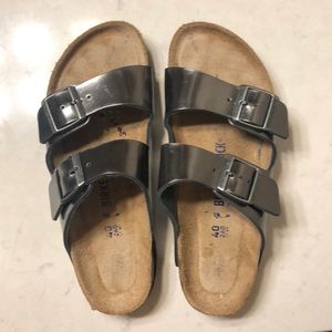Gunmetal Arizona Birkenstock 40 Soft footbed